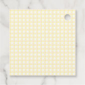 Pancakes und Schnuller Gingham Kariert Baby Shower Geschenkanhänger (Rückseite)