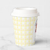 Pancakes und Schnuller Gingham Kariert Baby Shower Pappbecher (Rechts)