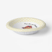 Pancakes und Schnuller Gingham Kariert Baby Shower Pappteller (Gewinkelt)