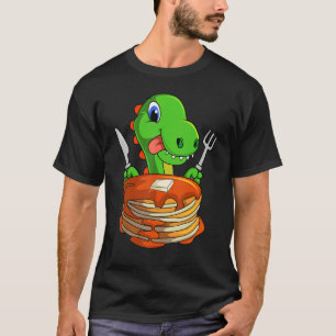 Pancakes Waffle Dinosaur Frühstück Flapjack Trex F T-Shirt