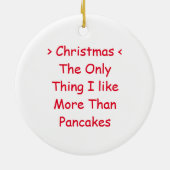 Pancakes Whipped Creme and Strawberries Christmas Keramik Ornament (Hinten)