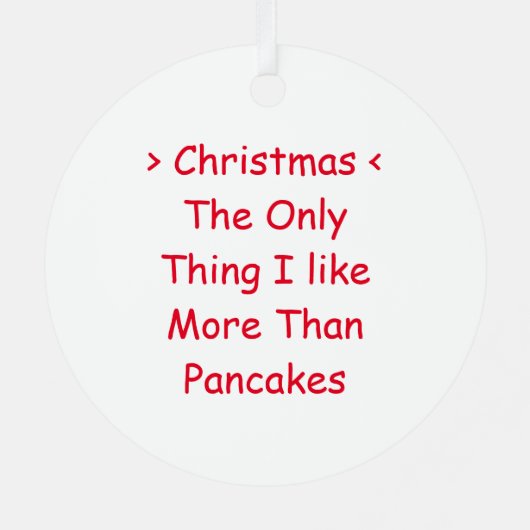 Pancakes Whipped Creme and Strawberries Christmas Ornament Aus Metall (Rückseite)