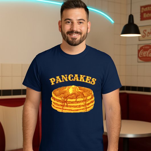 Pancakes With Maple Syrup & Butter Template T-Shirt