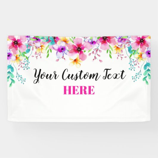 Pancarta Floral Banner (Horizontal)
