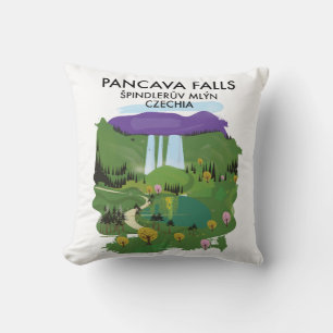 Pancava Falls Špindlerův Mlýn, Tschechien Reisepos Kissen