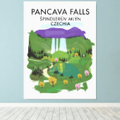 Pancava Falls Špindlerův Mlýn, Tschechien Reisepos Leinwanddruck (Insitu (Holzboden))