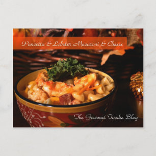 Pancetta & Lobster Macaroni & Käse Rezept Card Postkarte