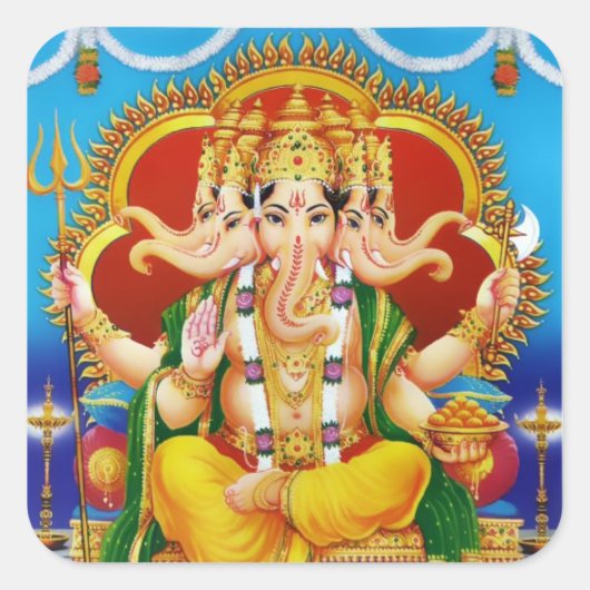 Panchamukhi Ganesha Stickers (Vorderseite)