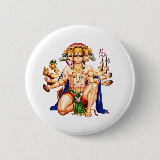 Panchmukhi Hanuman ji Button (Vorderseite)