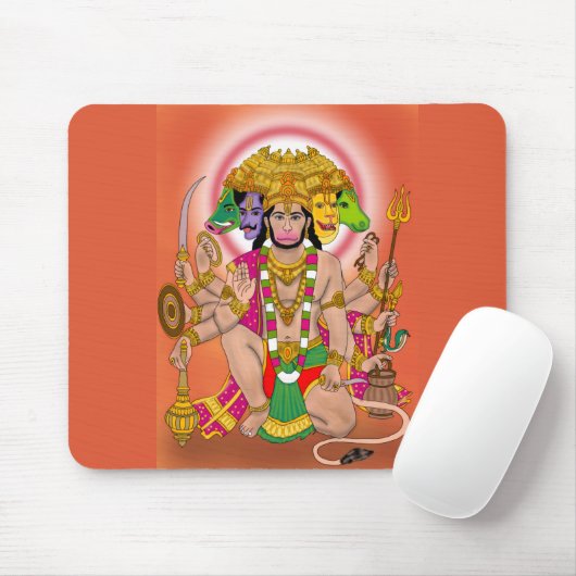 Panchmukhi Hanuman Mouse Pad Mousepad (Mit Mouse)