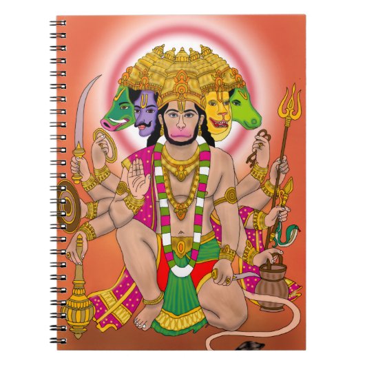  Panchmukhi Hanuman  Notizblock (Vorderseite)