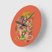 Panchmukhi Hanuman Wall Clock Runde Wanduhr (Winkel)