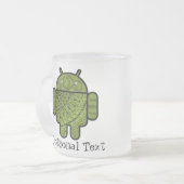 Pancho Doodle-Zeichen für Android™-Roboter Mattglastasse (Vorderseite Links)