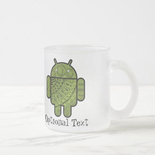 Pancho Doodle-Zeichen für Android™-Roboter Mattglastasse (Rechts)