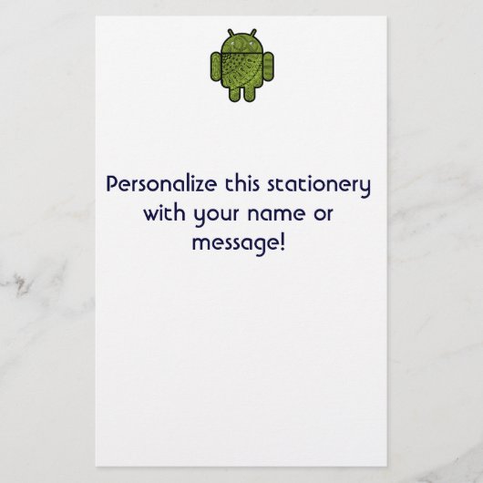 Pancho Doodle-Zeichen für den Android™-Roboter Briefpapier (Vorderseite)