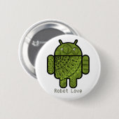 Pancho Doodle-Zeichen für den Android™-Roboter Button (Vorne & Hinten)