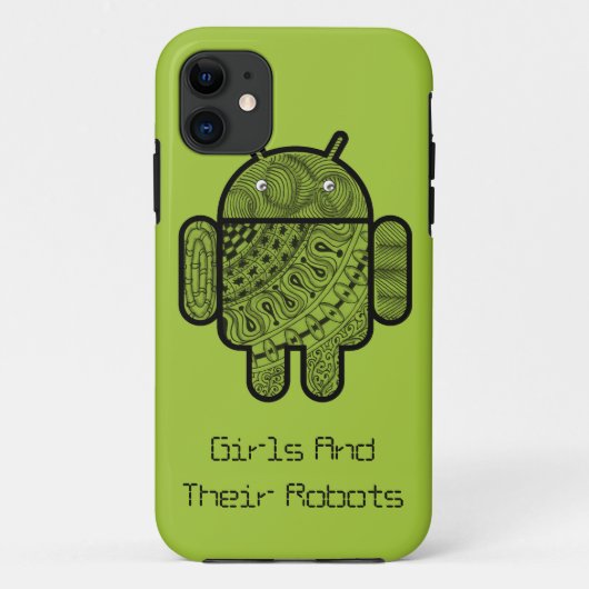 Pancho Doodle-Zeichen für den Android™-Roboter Case-Mate iPhone Hülle (Rückseite)
