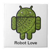 Pancho Doodle-Zeichen für den Android™-Roboter Fliese (Vorderseite)