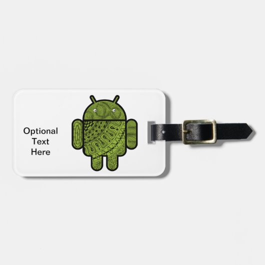 Pancho Doodle-Zeichen für den Android™-Roboter Gepäckanhänger (Vorderseite horizontal)