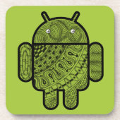 Pancho Doodle-Zeichen für den Android™-Roboter Getränkeuntersetzer (Vorderseite)
