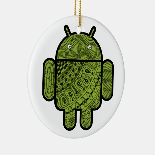 Pancho Doodle-Zeichen für den Android™-Roboter Keramikornament (Rechts)