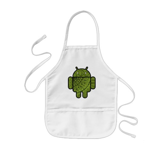 Pancho Doodle-Zeichen für den Android™-Roboter Kinderschürze (Vorne)