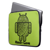 Pancho Doodle-Zeichen für den Android™-Roboter Laptopschutzhülle (Vorderseite Links)