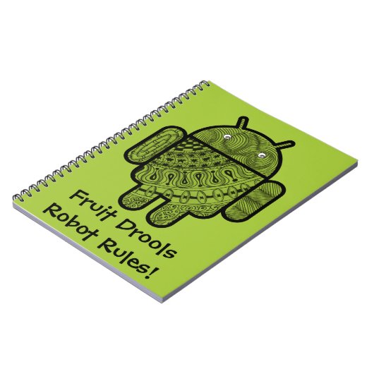 Pancho Doodle-Zeichen für den Android™-Roboter Notizblock (Linke Seite)