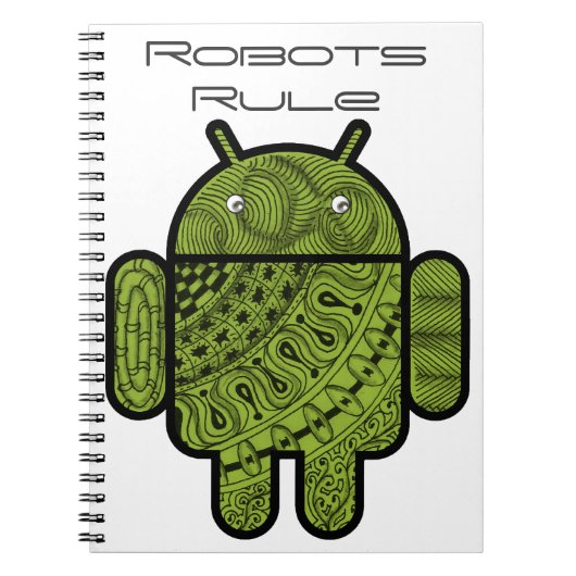 Pancho Doodle-Zeichen für den Android™-Roboter Notizblock (Vorderseite)