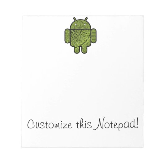 Pancho Doodle-Zeichen für den Android™-Roboter Notizblock (Vorderseite)