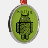 Pancho Doodle-Zeichen für den Android™-Roboter Ornament Aus Metall (Rechts)