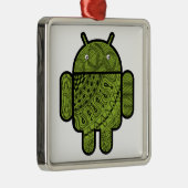 Pancho Doodle-Zeichen für den Android™-Roboter Ornament Aus Metall (Rechts)