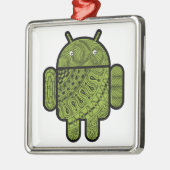 Pancho Doodle-Zeichen für den Android™-Roboter Ornament Aus Metall (Links)