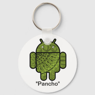 Pancho Doodle-Zeichen für den Android™-Roboter Schlüsselanhänger
