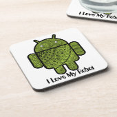 Pancho Doodle-Zeichen für den Android™-Roboter Untersetzer (Linke Seite)