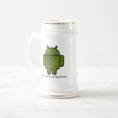 Pancho Gekritzel-Charakter für den Android™ Bierglas (Vorderseite Links)