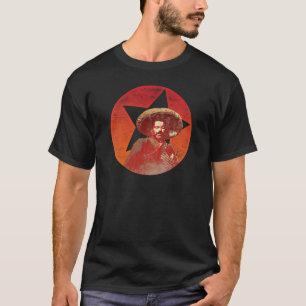 Pancho Landhaus-Vintager roter Stern T-Shirt