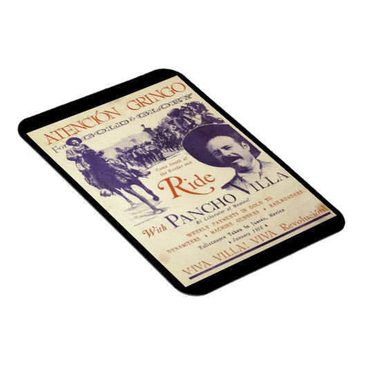 Pancho Villa Mexican General Cowboy Outlaw Magnet (Rechte Seite)