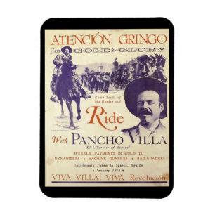 Pancho Villa Mexican General Cowboy Outlaw Magnet