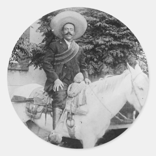 Pancho Villa Mexican RevolutionGeneral Runder Aufkleber (Vorderseite)