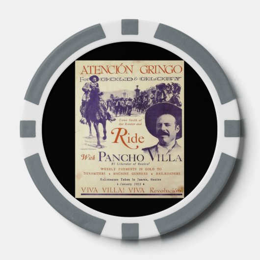 Pancho Villa 🔥 mexikanischer Held General Pokerchips (Vorderseite)