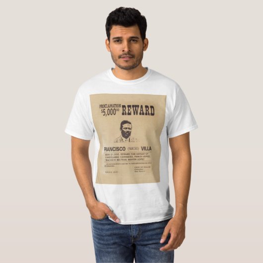 Pancho Villa 🔥 mexikanischer Held General T-Shirt (Vorne ganz)