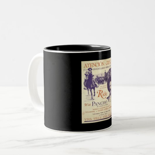 Pancho Villa 🔥 mexikanischer Held General Zweifarbige Tasse (Vorderseite Links)