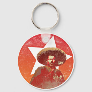 Pancho Villa Vintag Red Star Schlüsselanhänger