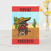 Pancho Yorkie Poo Karte (Gelbe Blume)