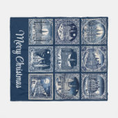 Panchwork dekoriert Winter/Weihnachten Fleecedecke (Vorderseite (Horizontal))