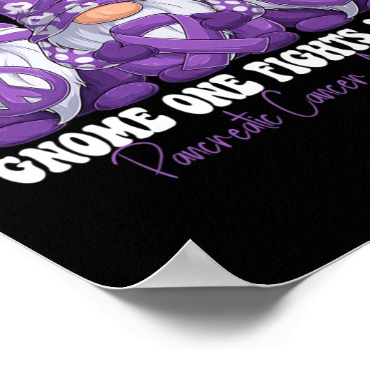 Pancreatic Cancer Awareness Month Purple Ribbon Gn Poster (Ecke)