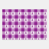 Pancreatic Cancer Awareness Plaid Wrapping Paper Geschenkpapier Set (Vorderseite 2)