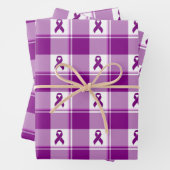 Pancreatic Cancer Awareness Plaid Wrapping Paper Geschenkpapier Set (Beispiel)