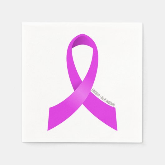 Pancreatic Cancer Awareness Ribbon Serviette (Vorderseite)